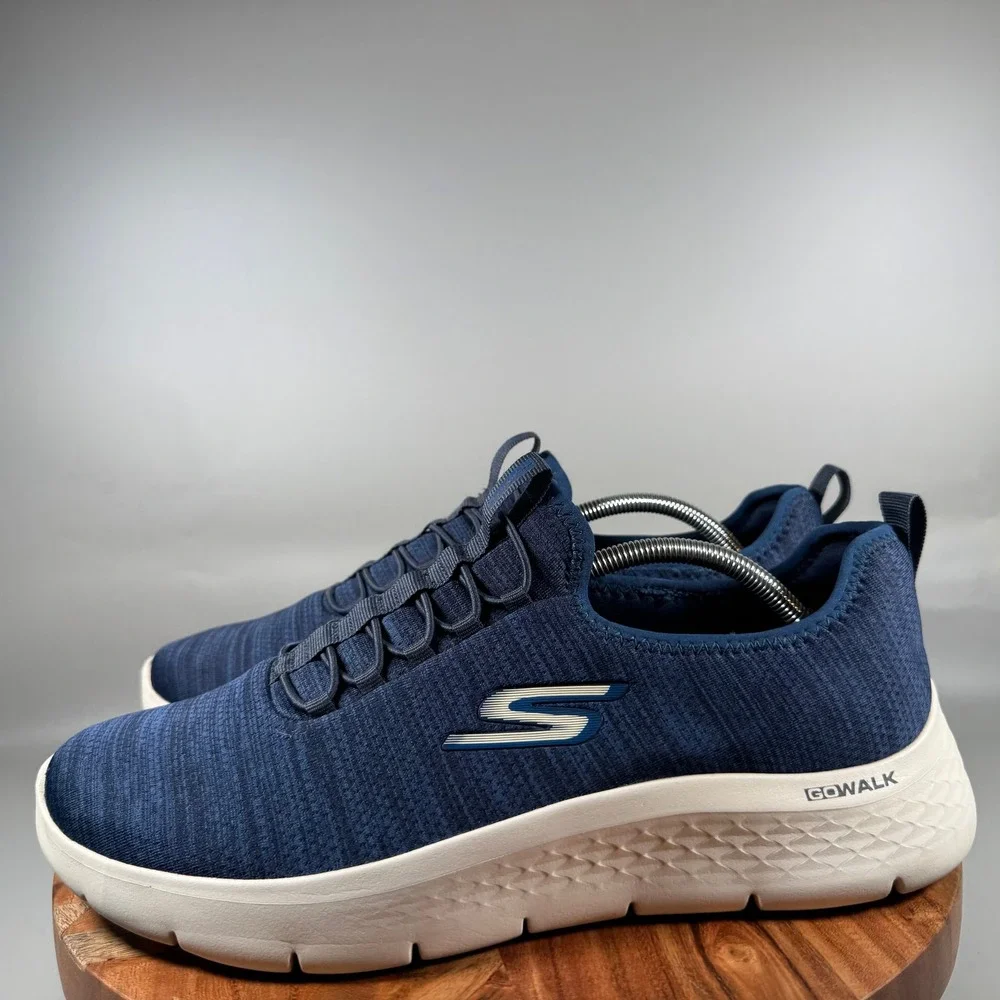 Skechers Mens GoWalk Evolution Ultra Navy Blue Slip On Sneakers 216484 Size 11.5